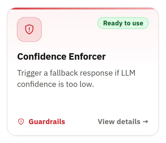 Marketplace card: Confidence Enforcer