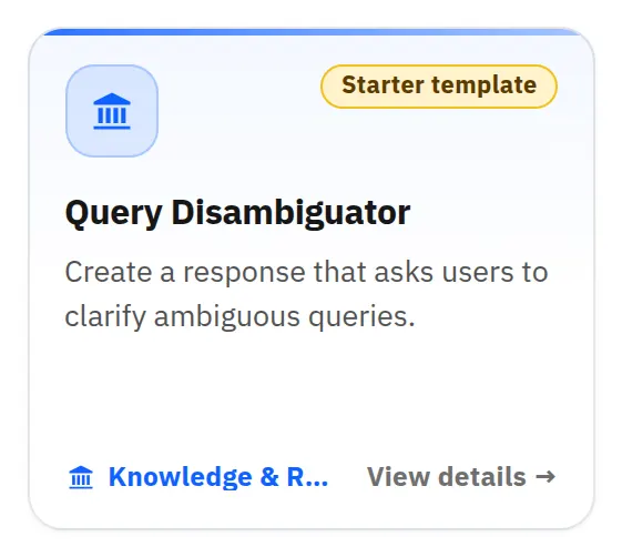 Marketplace card: Query Disambiguator